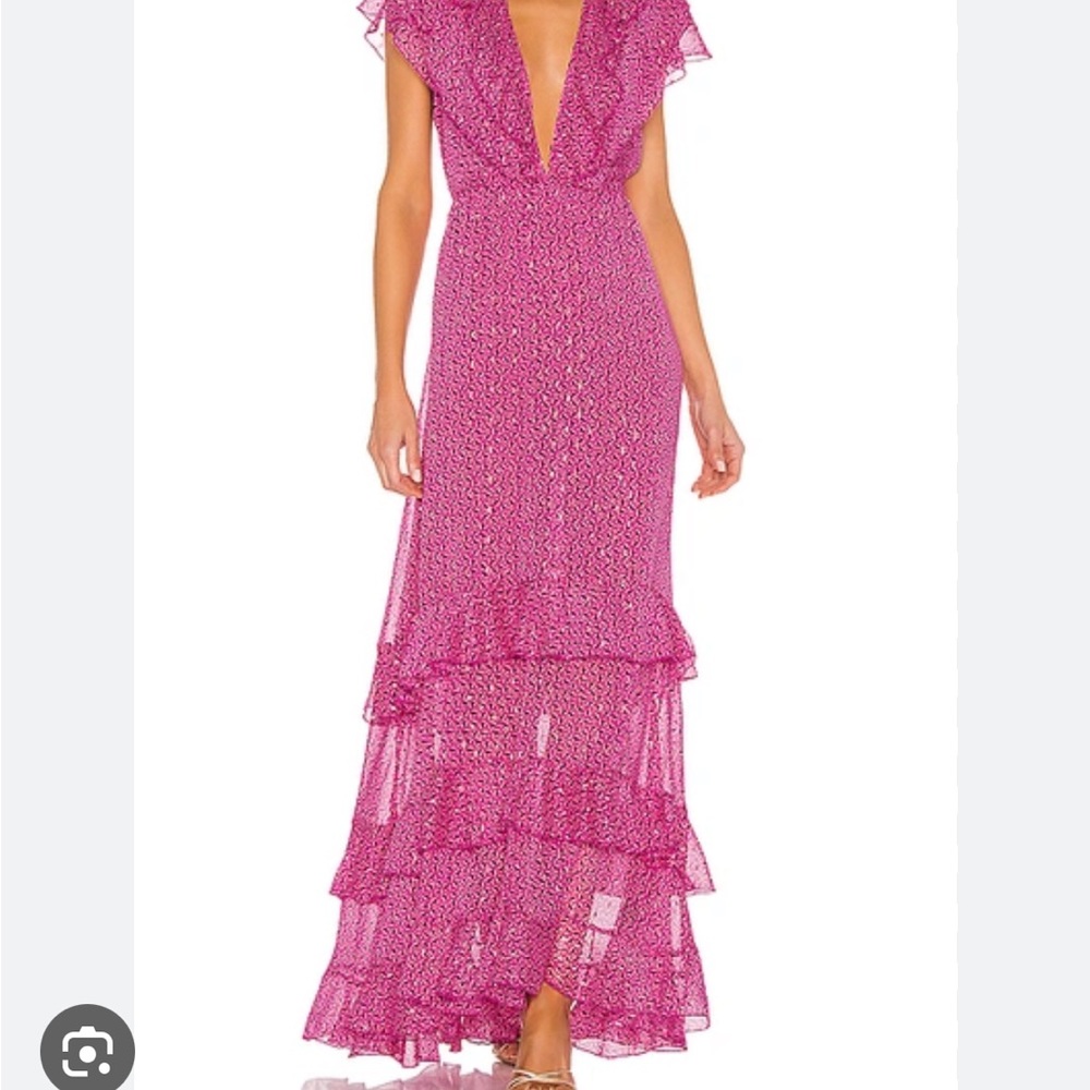 Malibu Maxi Dress in Pink Print